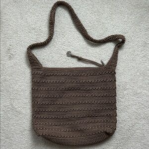 The Sak Rich Brown Crochet Handbag